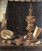 CLAESZ, Pieter Still-life with Great Golden Goblet fg Spain oil painting artist